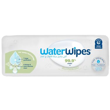 Дитячі вологі серветки WaterWipes Sensitive+ для немовлят та дітей, 99,9% води, 240 шт (12 пачок по 20 шт)