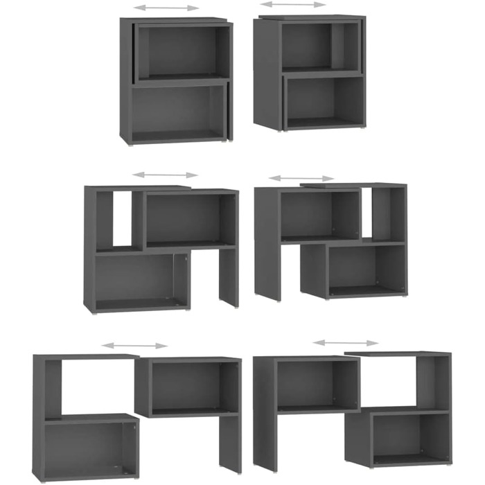 Тумба під телевізор vidaXL, сіра, 104x30x52 см, ДСП, телевізійна тумба, меблі для вітальні, низький комод, полиця для апаратури