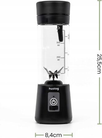 Блендер для смузі Philips HUS1025 500W з пляшкою Blend & Go 600мл, 2 швидкості, чорний