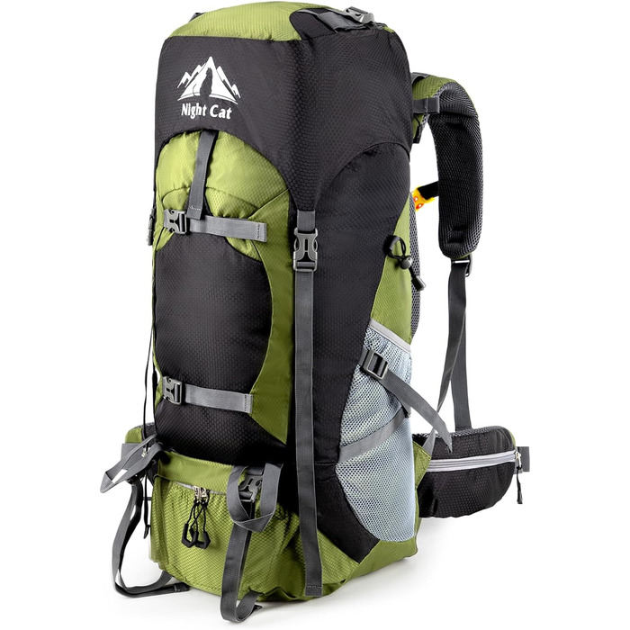 Рюкзак Night Cat 90L армійський зелений для туризму, трекінгу, кемпінгу, альпінізму, чоловічий/жіночий, дихаючий матеріал