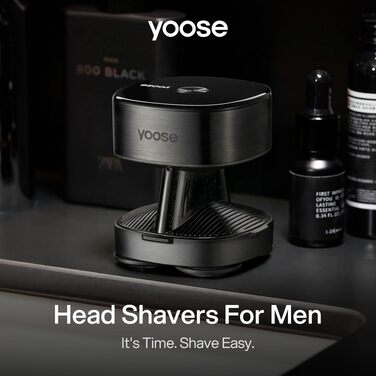 Електричний бритва для гоління голови Yoose Herren IPX7, 5 насадок, USB-C, акумулятор, чорний