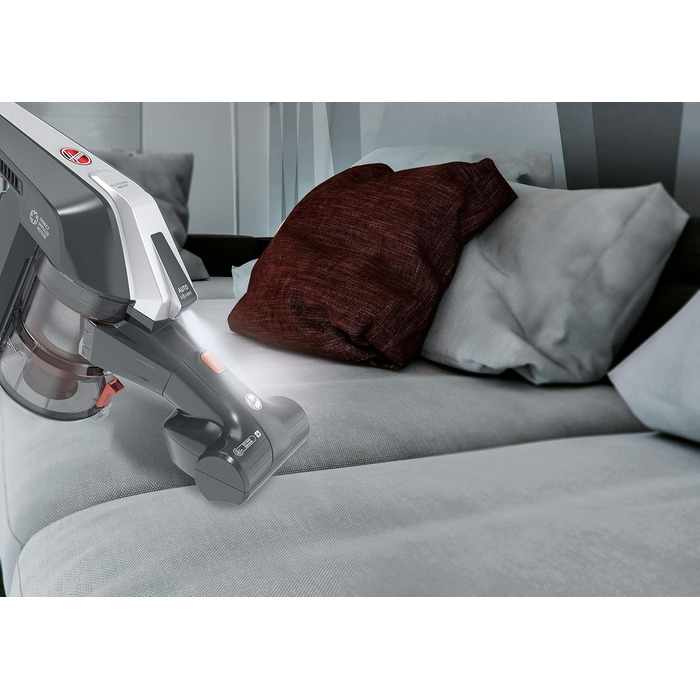Пилосос акумуляторний Hoover з насадкою для шерсті тварин, до 25 хв роботи, без мішка, вертикальний, LED-підсвітка [HF322AFP]
