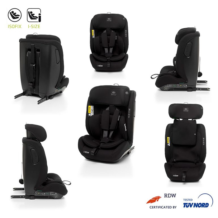 Автокрісло 4BABY Go-Fix I-Size (76-150 см) з Isofix, чорне