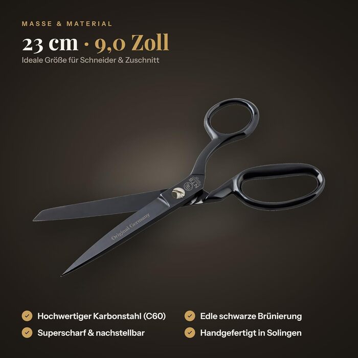 Універсальні кухонні ножиці BLACK EDITION, 18 см, нержавіюча сталь, чорне брунування, Solingen