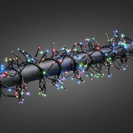 Гірлянда Konstsmide Micro LED Cluster з 8 режимами, 364 кольорові діоди, зовнішній трансформатор 36V, чорний кабель, пам'ять, для вулиці та дому