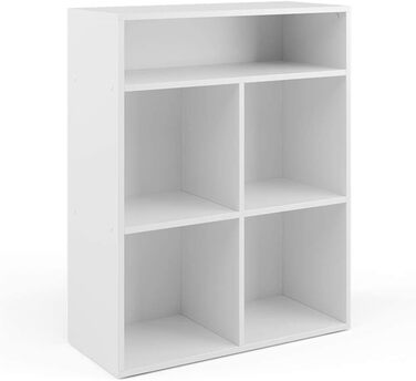 Книжкова полиця Vicco біла, 72x90,2 см, 4 відсіки