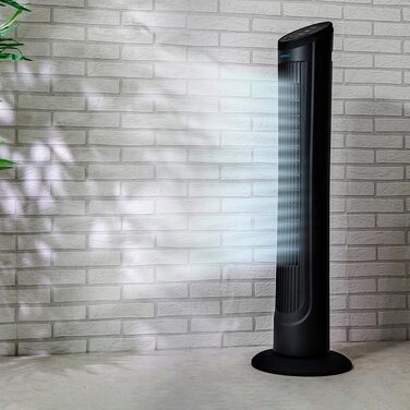 Вентилятор вежний Cecotec EnergySilence 9090 Skyline з пультом та таймером, 45 Вт, 102 см, чорний