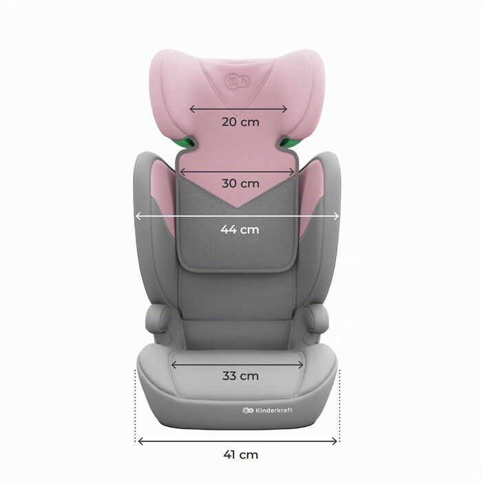 Дитяче автокрісло Kinderkraft I-SPARK 2 PRO (100-150 см), 2в1, i-Size, рожеве