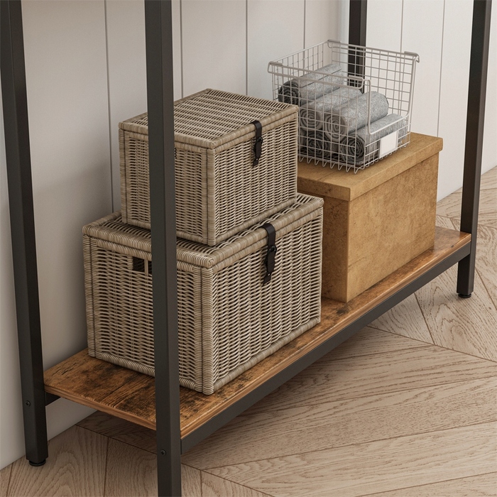 Стелаж MuvuHome 100 x 80 x 30 см, дуб рустикальний