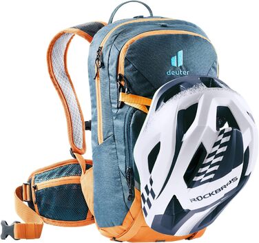 Дитячий велосипедний рюкзак Deuter Attack 8 JR з протектором, 8 л, Arctic-Mandarine