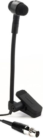 Конденсаторний мікрофон Shure PGA98H-TQG з гнучкою шийкою, кліпсою, TA4F-роз'ємом для бездротових систем, чорний