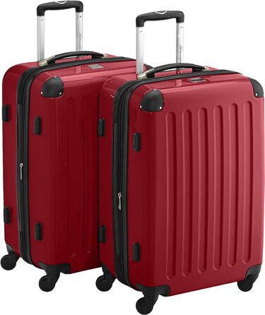 Валіза HAUPTSTADTKOFFER Alex 2 шт. набір, жорсткий корпус, глянцевий, TSA замок, 65 см, 74 л, червоний