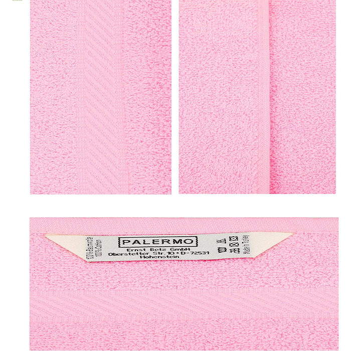 Набір рушників Betz PALERMO 12 шт, 100% бавовна, 50x100 см, рожевий і бірюзовий