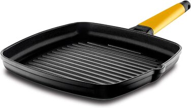 Газова сковорода Vitro-Gas Grill з жовтою ручкою, 22 см