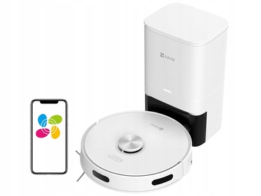 Робот-пилосос із базою самоочищення Ezviz RE5 Plus 45 W, білий