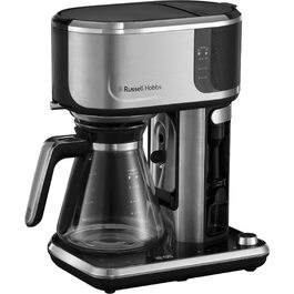 Електричний чайник Russell Hobbs Attentiv 26200-70 зі скляним корпусом, регулятором температури (40-100°C) та ситом для чаю, 1.7л, 2400Вт, нержавіюча сталь