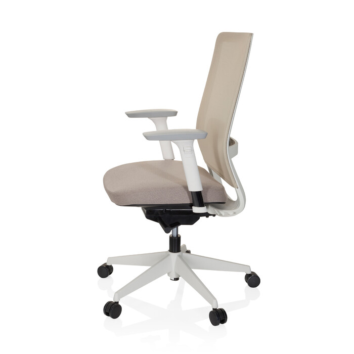 Офісне крісло / обертове крісло PURE WHITE сітка / тканина бежева hjh OFFICE