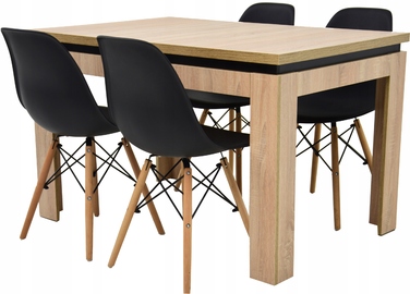 Набір з 4 стільців та столу 80x120 у скандинавському стилі ARTISAN SALON