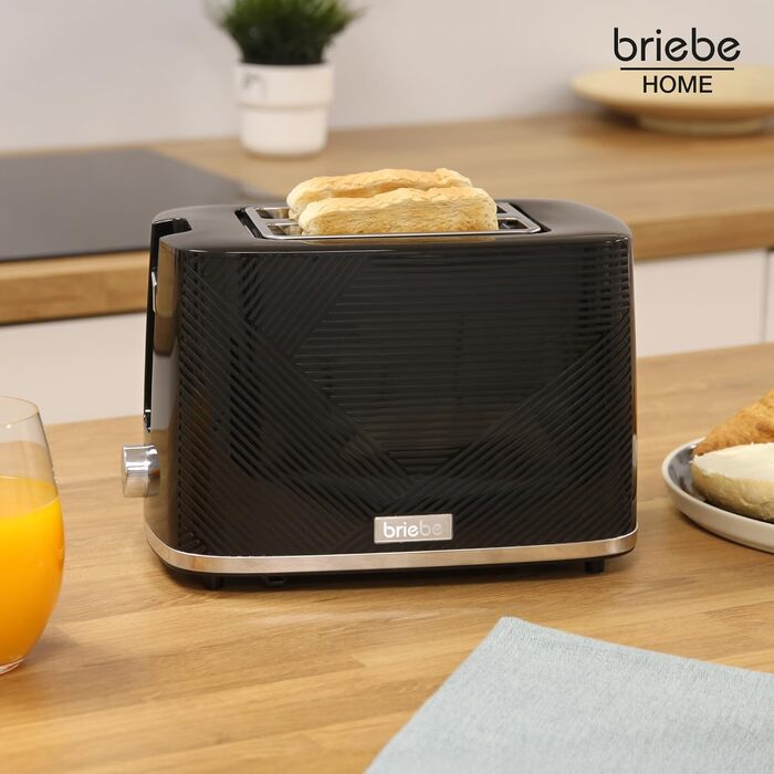 Тостер Briebe Elegance Brotor 2-слотовий, 7 режимів, розморожування, чорний