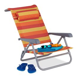 Розкладний шезлонг Relaxdays з подушкою для шиї