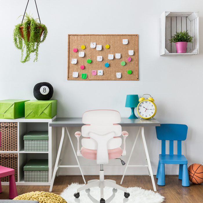Дитячий стілець / дитячий письмовий стілець KID ERGOLINO W тканина рожева hjh OFFICE
