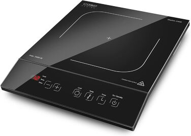 Індукційна плита CASO Maitre 2400, мобільна, 2400 Вт, SmartControl, 12 режимів, температура 60-240°C, таймер до 180 хв, для посуду до 26 см, склокераміка
