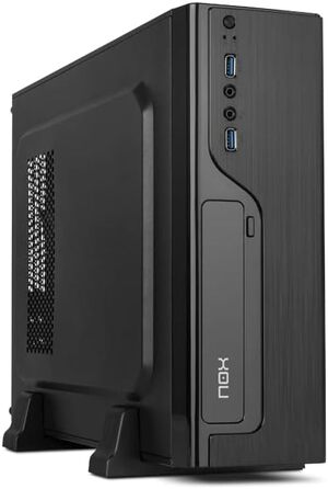 Корпус для ПК NOX LITE070 Mini-Tower з блоком живлення 500 Вт, USB 3.0, вентилятор 80 мм, підтримка Micro ATX/ITX, чорний, передня панель з шліфованим покриттям