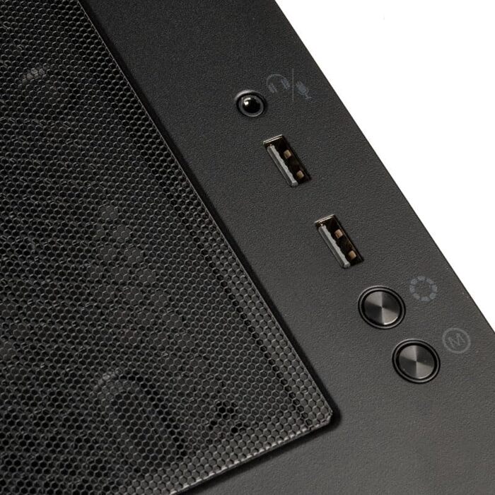 Корпус для ПК KOLINK Unity Solar, E-ATX, 4x ARGB/PWM 120 мм вентилятори, загартоване скло, 400 мм для відеокарти, чорний, Mid-Tower