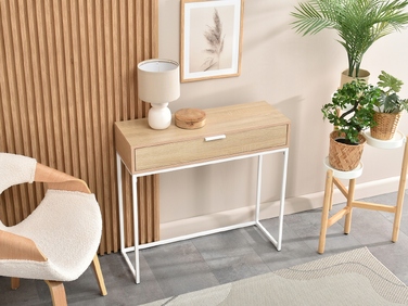 Консоль Mebel-Partner, білий матовий, 80 x 76,5 x 28 см