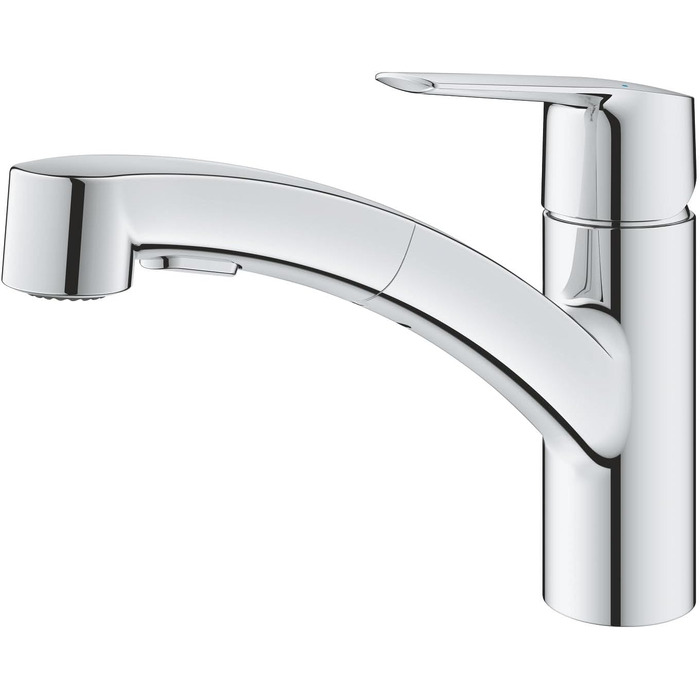 Змішувач кухонний GROHE Start з висувним душем, поворотний на 90°, хром (30531001)
