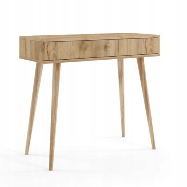 Консольний стіл MELIMEBLE, дуб крафт / золотий, 90 x 80 x 39 см