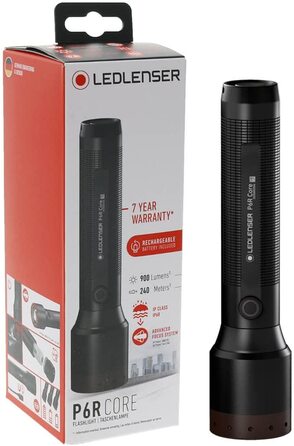 Ліхтарик Ledlenser P6R Core, 900 люмен, акумуляторний, LED, IP68, фокусування, 240 м, USB-зарядка