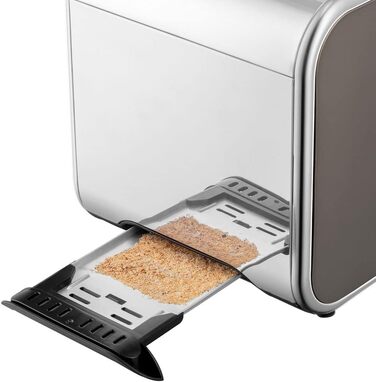 Тостер Russell Hobbs Distinctions Titanium (2 відділення) - нержавіюча сталь, 6 режимів, розморожування, підігрів, підйом тостів