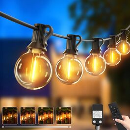Ланцюжок прикрас BTfarm 13M з 18+1 LED, димування, таймер, для саду, тераси, вечірок. Водостійкий, тепле світло, з пультом ДУ.