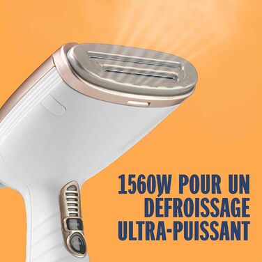 Ручний парогенератор Conair Turbo ExtremeSteam 25 г/хв, 5 режимів, швидкий нагрів, 3 насадки для делікатних і щільних тканин, білий/бежевий, EU
