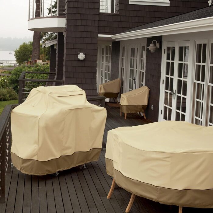 Чохол для гриля Classic Accessories Veranda, водонепроникний, для малих BBQ-грилів, 97x56x112 см, колір Pebble/Bark/Earth