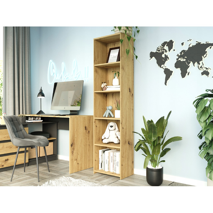 Стелаж Framire 40 см x 180 см x 30 см, дуб артизан