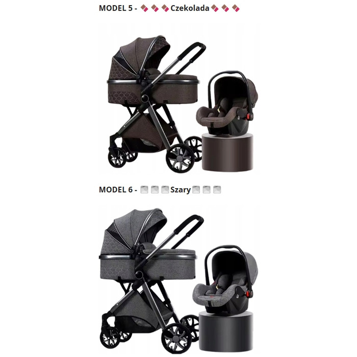 Дитячий візок Cichoszki Premium Black 3в1