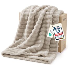 М'який плед-ковдра BEDSURE для декору кімнати та ліжка, бежевий, 200x200 см