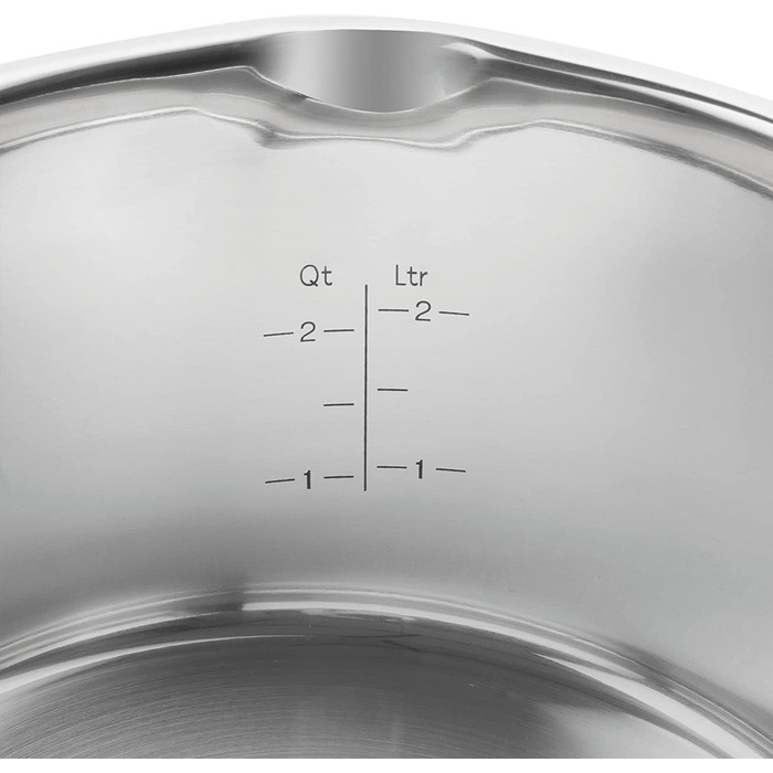 Набір каструль ZWILLING TrueFlow, 4 шт., з носиком для зливу, для індукції, нержавіюча сталь, сріблястий