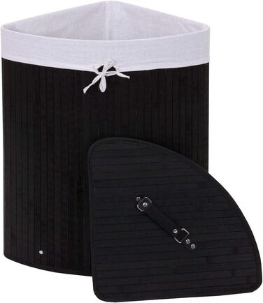 Бамбуковий кошик для білизни Eckwäschekorb HWC-C21, 50 л, коричневий, 61x48x35 см