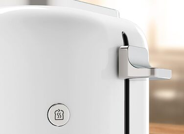 Тостер Kenwood kMix TCX751WH - 2 відділення, 900 Вт, Білий - Електричний тостер для дому