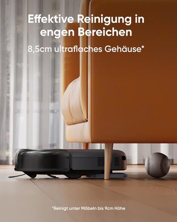Робот-пилосос eufy Omni C20 з базою 2-в-1: автоспустошення, автоматичне миття та сушіння, ультратонкий 8,5 см, потужність 7000Па, функція вологого прибирання
