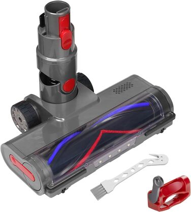 Насадка-щітка для пилососа Dyson V7/V8/V10/V11/V15 з LED, для килимів, паркету та твердих підлог, заміна щітки з блокуванням тригера