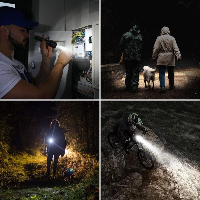 Lepro LED ліхтарик LE2000, надяскравий, 5 режимів, зум, водонепроникний, для кемпінгу, туризму, риболовлі, подарунок (2 шт.)