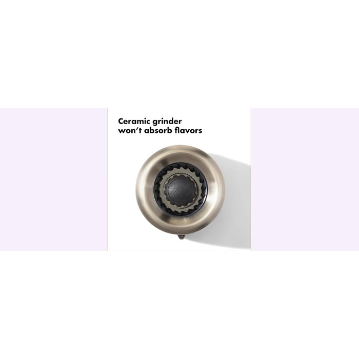 Перцемолка OXO Good Grips Contoured Mess-Free з керамічним механізмом, сіра