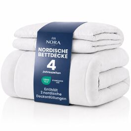 Всесезонна ковдра NORA HOME 2-в-1 (комплект), 220x240 см, біла