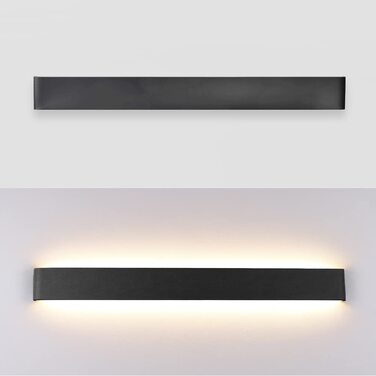 Світлодіодний настінний світильник Klighten 30W, 91 см, 3000 Лм, сучасна двостороння LED бра для спальні, вітальні, коридору, тепле біле світло 3000K, чорний