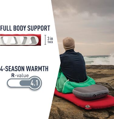 Самонадувний килимок Sea to Summit Comfort Plus S.I Sleep Mat (Regular) — туристичний матрац для сну, 183x51x8 см