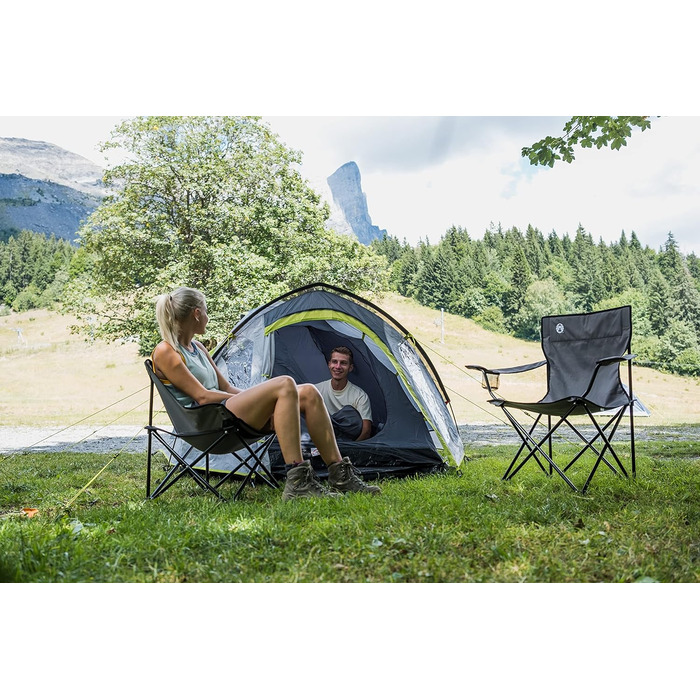 Намет Coleman Darwin 3 Plus для 2-4 осіб, купольний, легкий і компактний, 100% водонепроникний, пришита підлога, для кемпінгу та туризму, швидке встановлення, сірий